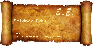 Seidner Edit névjegykártya